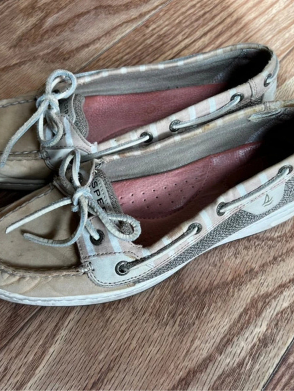 vintage sperry y2k striped boat shoes
